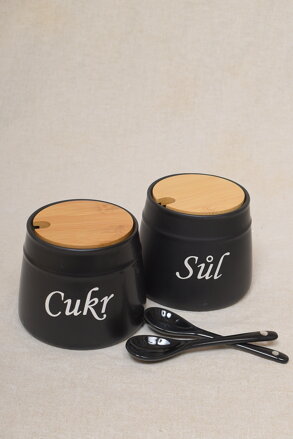 Nádoba na soľ s lyžičkou/keramika