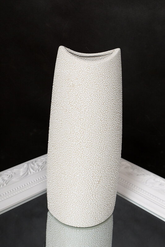 Váza keramická biela/matná