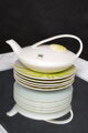 Čajník + taniere porcelánový/set