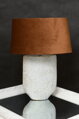 Lampa stolná bielo hnedá/52cm.