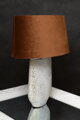 Lampa stolná bielo hnedá/52cm.