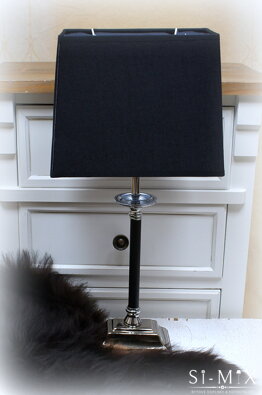 Lampa čierno-strieborná