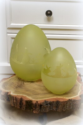 Vajíčko sklo veľké zelené 