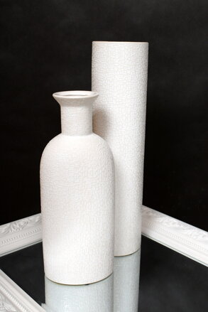Váza keramická biela/vyššia