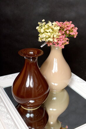 Váza krémová/ kamenina