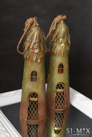 Svietnik domček/patina