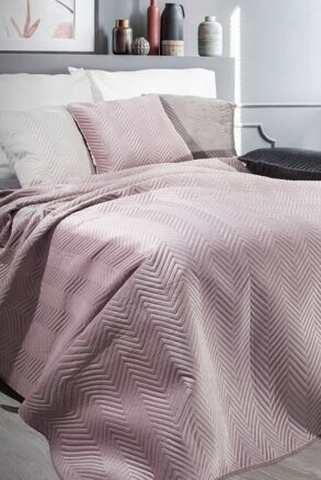 Prehoz na posteľ pudrovo-ružový/220x240cm