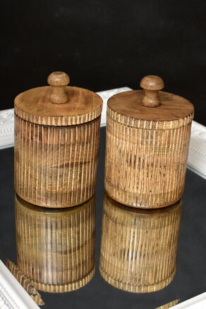 Dózy drevené teakového dreva
