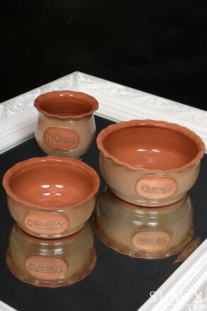 Misky keramické biele set/3kusy