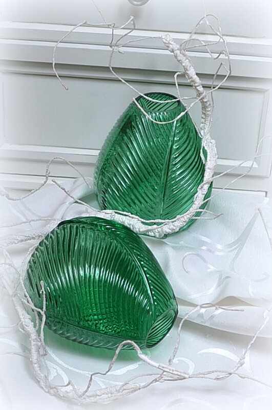 Zelená váza sklo