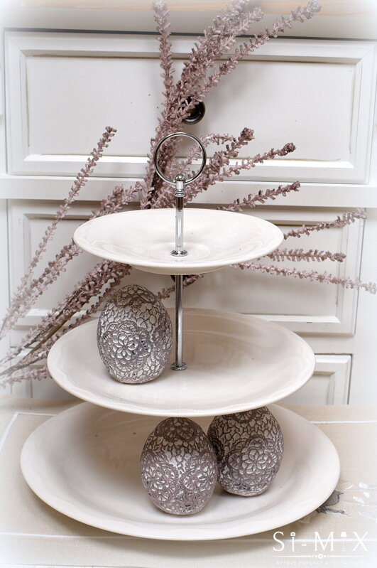 Etažér biely porcelán