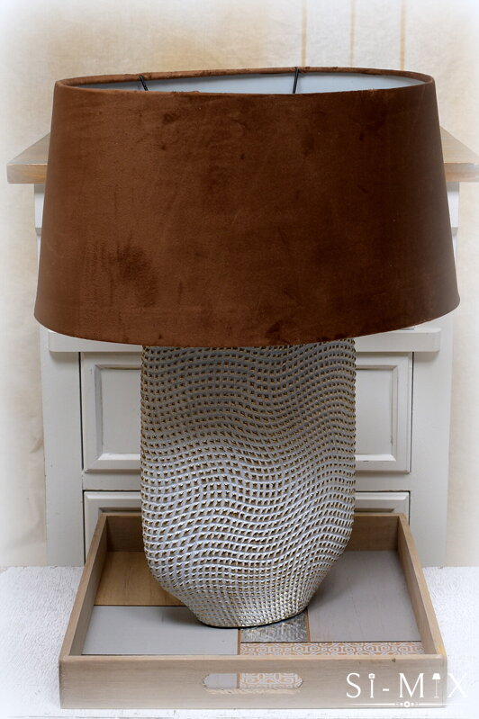 Lampa elegantná - zlato-biela 