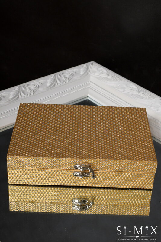 Box ,krabička zlatá