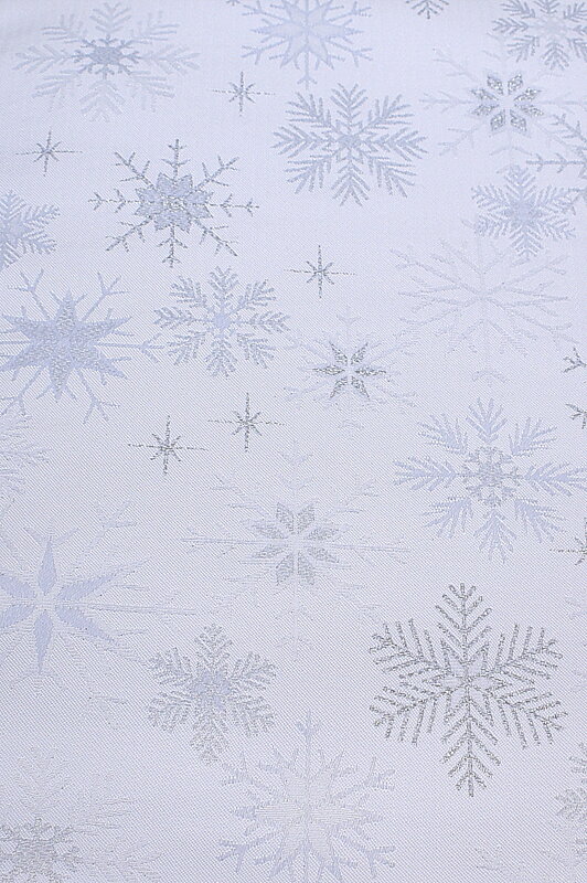 Vianočný obrus bielo-strieborný/ 85x85cm