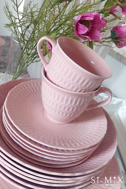 Šálky ružové presso/set 6kus