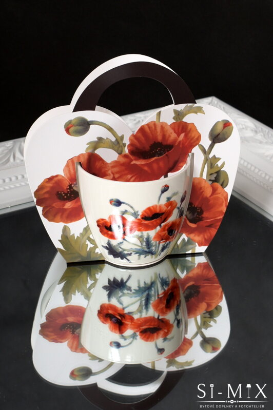 Hrnček porcelánový/vlčie maky