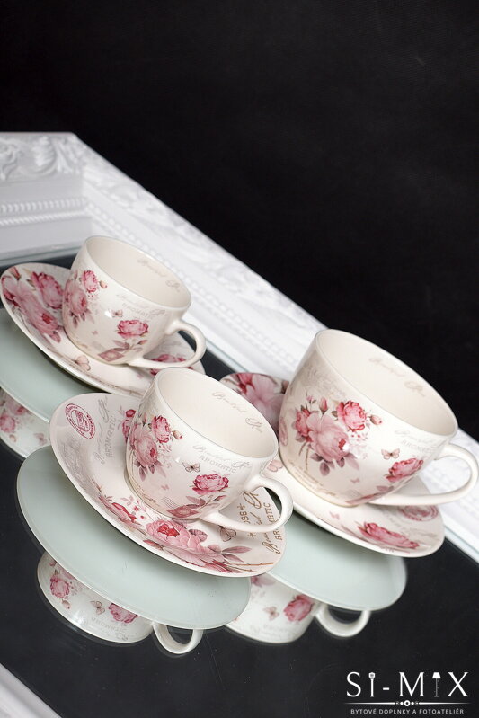 Šálky na espresso set/2 kus ruža
