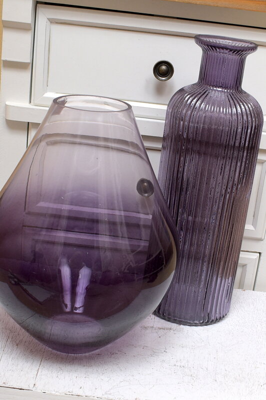 Váza fialová/sklo