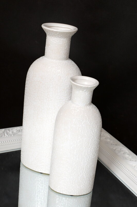 Váza keramická biela/nižšia