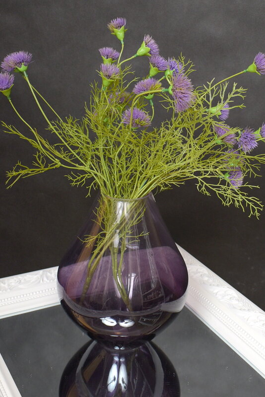 Váza fialová sklenená