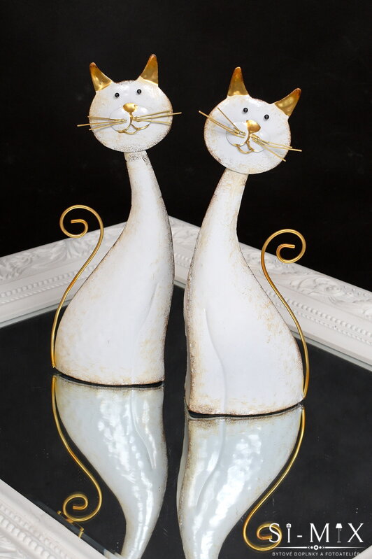Soška mačička kov/30x10x4cm.