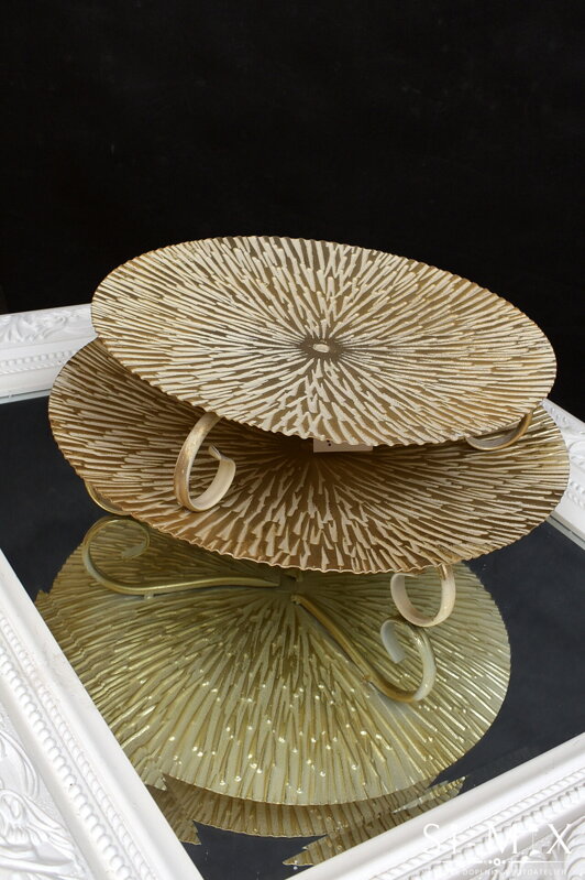 Misa kovová zlatá/8x30x30cm.