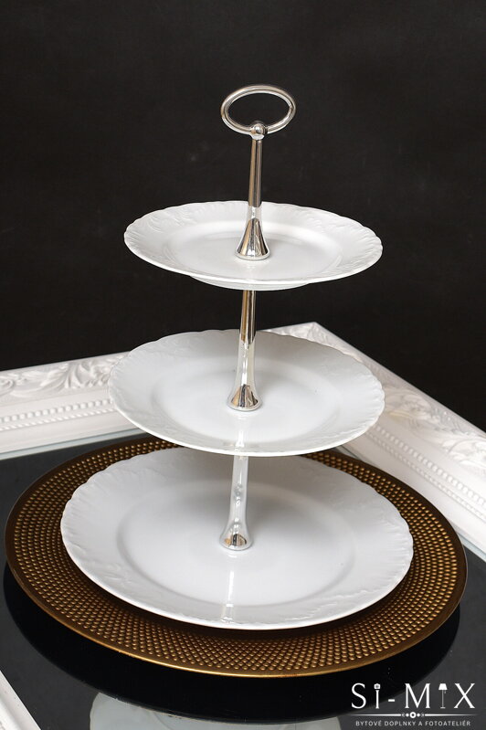 Etažér biely/porcelán