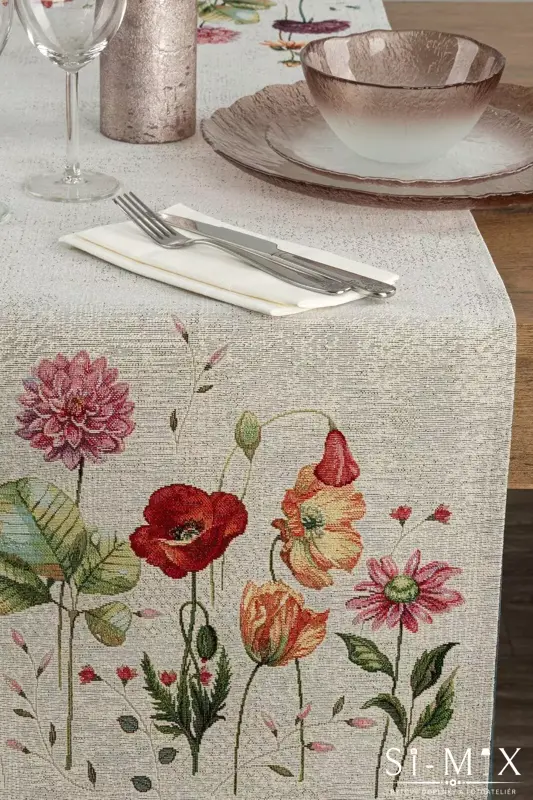 Štóla tkaná vlčí mak/45x140cm