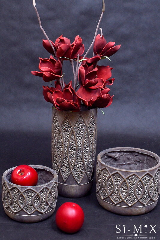 Váza sivo-zlatá/32cm.