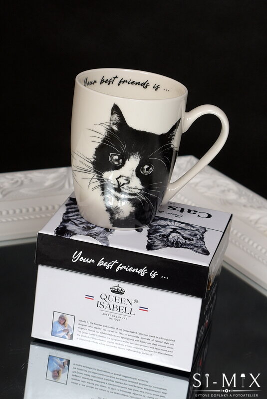 Šálka porcelán-mačka/350ml.
