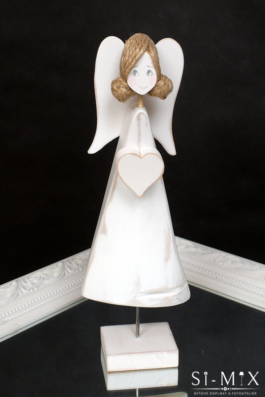 Soška anjela-krátky účes/44cm.