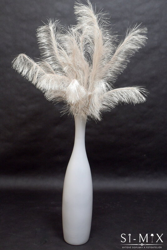 Váza biela kamenina/75cm.
