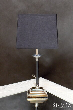 Lampa stolná čierno-strieborná/48cm.
