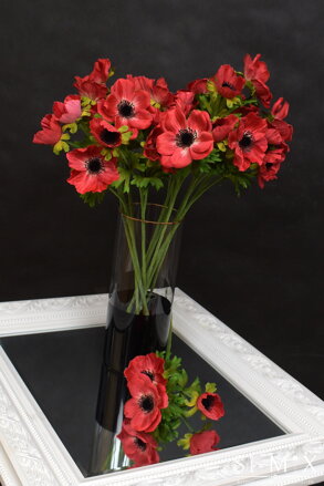 Kvet červený Sasanka/56cm.