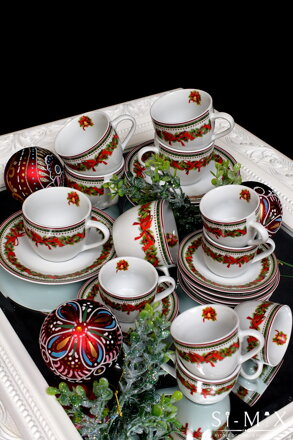 Vianočné šálky na čaj/6 kusov