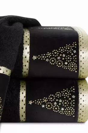 Osuška čierno-zlatá/70x140cm 480gsm.