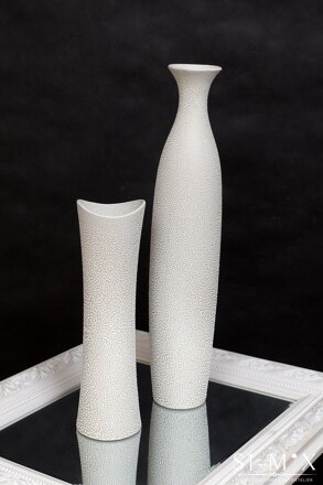Váza jemne béžová/40cm.