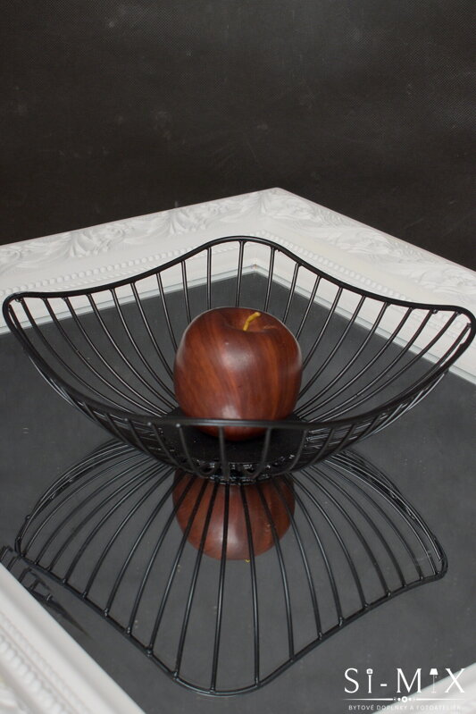 Misa kovová čierna/hranatá 18x18x8cm.