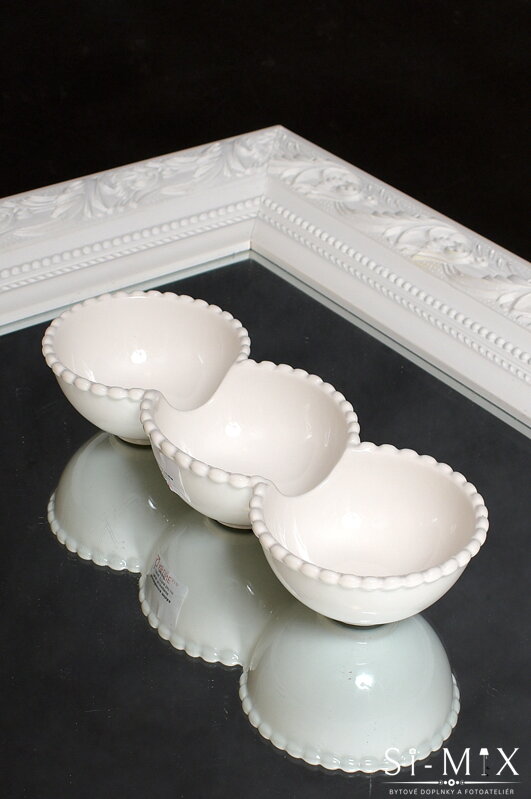 Misa trojitá /porcelán 27x5x10x10 cm.