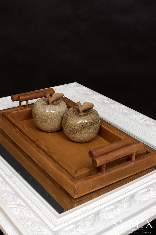 Podnos drevený/39x22x4cm.