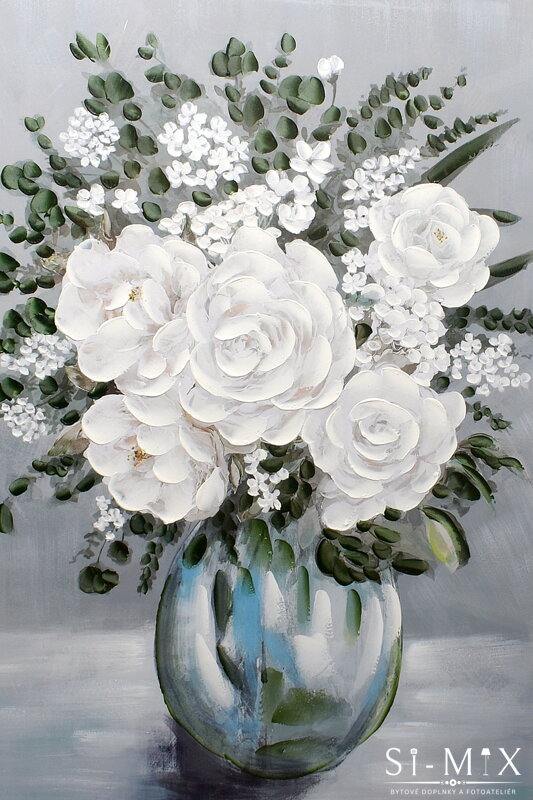 Obraz kvety vo váze/70x100cm.