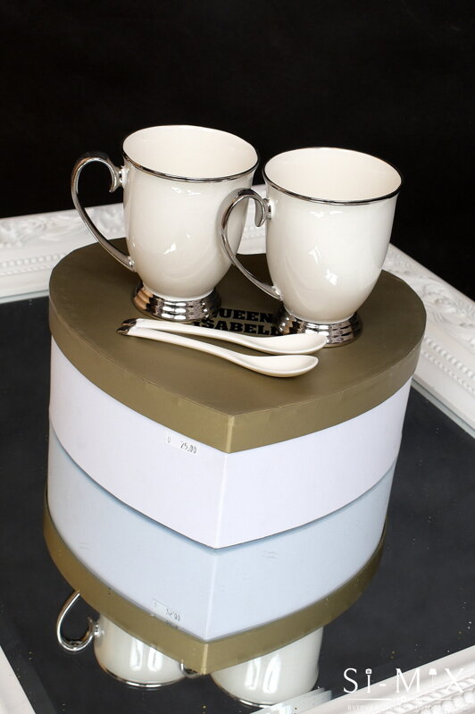 Hrnček porcelán set 2 kusy/11x8,5cm.