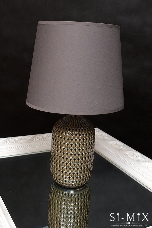 Lampa stolná sivá/43cm