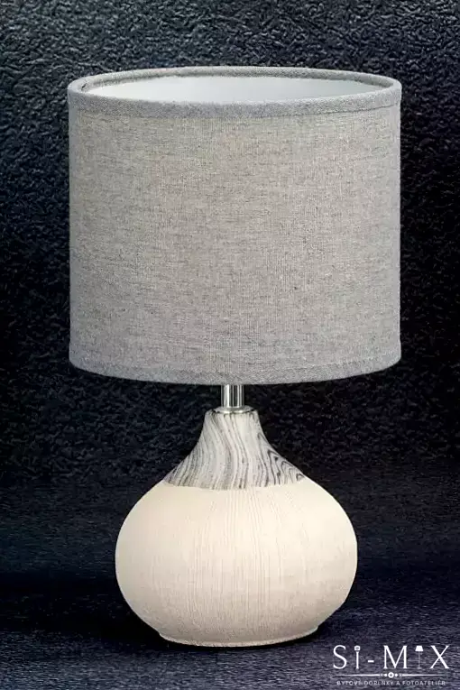 Lampa stolová krémovo-sivá/32cm.