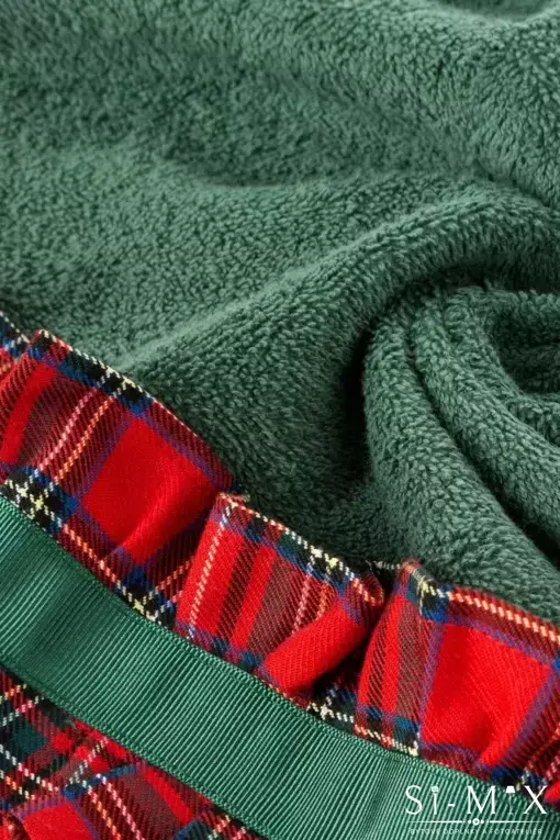 Osuška zelená s károm/70x140cm 450gsm.