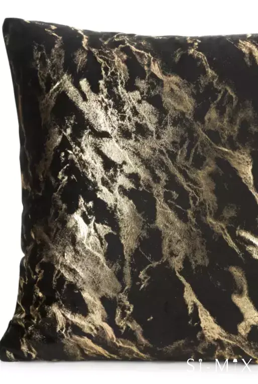Obliečka na vankúš čierno-zlatá/45x45cm.