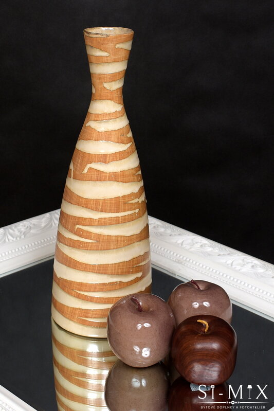 Váza sklenená/39x14x6cm.